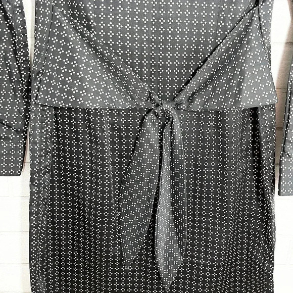 Untuckit for Her Black & White Dotted Long Sleeve Dress Women's Size 0 - Picture 7 of 10